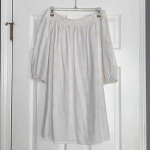 Old Navy White Pineapple Off The Shoulder Dress